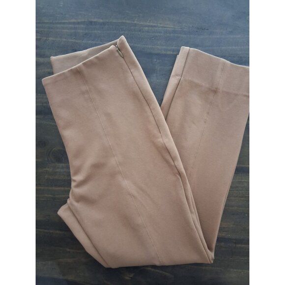 Quince Ultra-Stretch Ponte Pintuck Ankle Pants Womens Sz M Roasted Pecan - Picture 9 of 10